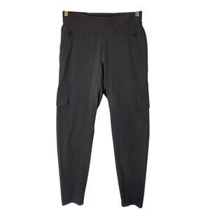 Athleta Cargo Jogger Pants Size 4 Black Pull-on Stretch Hiking Travel Outdoor